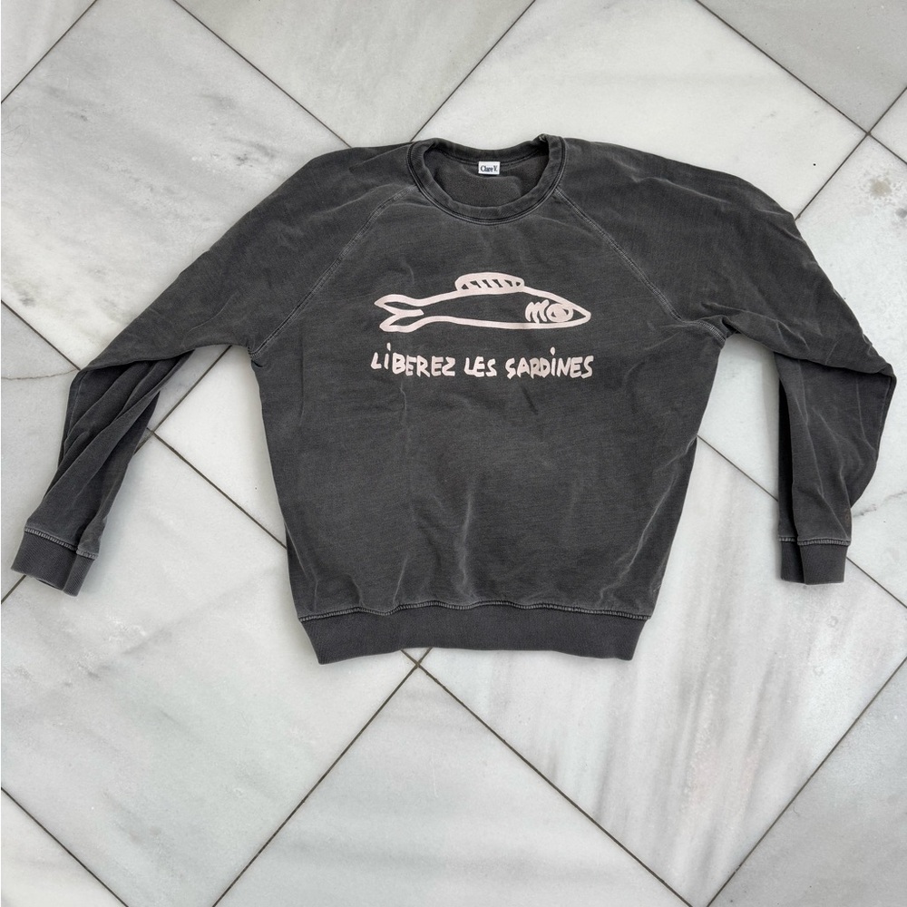 Libérez Les Sardines Gray Sweatshirt